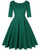 N-P Women Vintage Dress Cocktail Swing Dress Rockabilly 1940s 50s -Solid Green M-