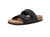 CUSHIONAIRE Womens Lane Cork Footbed Sandal with -Comfort Black Nappa 7