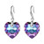 Swarovski Crystal Heart Dangle Hook Earrings for Women Drop Earrings 14K Gold Plated Hypoallergenic Jewelry -Vitrail Light-