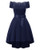Womens Vintage Off Shoulder Floral Lace Cocktail Dress Slim Boat Neck Formal Party Evening Wedding Swing Dress