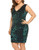 INVOLAND Womens Sequin Dress Plus Size Sparkle V Neck Party Cocktail Bodycon Formal Glitter Evening Sexy Mini Dresses Mermaid Green