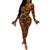 ECHOINE Womens Sexy Leopard Bodycon Jumpsuit -2 Piece Mesh Sheer Long Sleeve Romper Clubwear