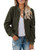 MIROL WomenS Sherpa Fleece Jacket Faux Fuzzy Long Sleeve Casual Zip Up Bomber Coat with Pockets