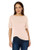 Calvin Klein Womens Plus Size Half Sleeve Top with Boat Neck  Blush  1X