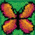 Wonderart Latch-Hook Kit  Butterfly  8 X 8