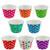 Worlds Paper Ice Cream Cups Polka Dot Paper Yogurt Cups 8oz Mix 50 pack