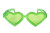 Mammoth Sales 1 Pair of LED Flashing Light Up Huge Jumbo Heart Valentines Day Glasses Shades -Green-
