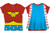 Bioworld Wonder Woman Toddler Shirt Wonder Woman Cape Tee Wonder Woman Cape Shirt-11-3T Red