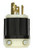 Leviton 2611-PLC 30-Amp, 125-Volt, NEMA L5-30P, 2P, 3W, Locking Plug, Industrial Grade, Grounding, Power Indication, Black-White