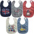 The Beatles Rock Band Baby Boys 5 Pack Side Snap Bibs