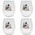 Officially Licensed Fiesta Snowman Frosted Glass Set of 4 -Stemless  15-Ounce-