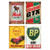 Tin Signs 4 Pieces Reproduced Vintage  Home Kitchen Man Cave Bar Garage Decor  8x12 Inch -1-