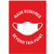 Avery Surface Safe Wall Decals  Mask Required Beyond This Point  7 x 10  5 Removable Decals -83177-