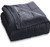 JBFF 250 Thread Count Microfiber Reverse to Fleece Goose Down Alternative Blanket, Full/Queen, Black