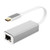 USB-C Gigabit Ethernet Network Adapter, 10/100/1000 Mbps Compatible Aluminum Portable RJ45 Network Converter, for MacBook Pro, XPS, ChromeBook Pixel and More (Silver)