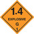 Tape Logic Labels 1-4 - Explosive - G 1  4 x 4  Orange-Black  500-Roll