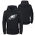 Philadelphia Eagles NFL Boys Youth 8-20 Black Primary Logo Performance Pullover Hoodie Sweatshirt -Youth Medium 10-12-