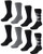 Calvin Klein Mens Socks  8 Pack Mid-Calf Argyle Crew Socks  Size Shoe Size 7-12  Black Multi