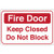 Fire Door Facility Sign  6 x 9  Red-White  1-Each by Discount Shipping USA