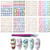 Kitcheblest 8 Sheets Nail Art Stickers  With Tweezers  Holographics Adhesive 3D Nail Sticker Gold Silver Butterfly Nail Art Decals Decoration