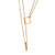 GELVTIC Dainty Layered Necklace Coin Disc Gold Plated Pendant Lariat Y Necklace Tube Bar Chunky Choker Simple Fashion Multilayer Long Adjustable Chain