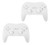 Beastron Classic Console Gampad Gaming Pad Joypad Pro Compatible with Wii 2 Pack Controller White -Renewed-