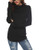 LYHNMW Women Cowl Neck Mock Turtleneck Long Sleeve Lightweight Knit Stretchable Sweater Tops Pullover Black