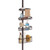 InterDesign York Constant Tension Corner Shower Caddy  Bathroom Storage Shelves for Shampoo, Conditioner, Soap and Razors, Bronze