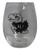 NCAA Kansas Jayhawks 15 oz Stemless Wine Glass with Black Team Logo