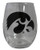 NCAA Iowa Hawkeyes 15 oz Stemless Wine Glass with Black Team Logo NCAA Iowa Hawkeyes 15 oz Stemless Wine Glass with Black Team Logo