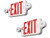 Litufine Exit Sign with Emergency Lights  Two LED Adjustable Head Emergency Exit Light  Exit Sign for Business -2-Pack-