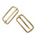 50 Pack Gold Webbing Slide Buckle 1 1-2 inch Metal Triglide Slides Rectangle Adjustable Webbing Slider for Fasteners  Strap  Backpack DIY Accessories