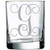 Alankathy mugs Monogram Etched Rock Glass Wine glass -G-