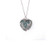 SPHTOEO Glow in Dark Women Necklace Hollow Out Heart Crystal Pendant Luminous Necklace -Blue-