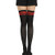 Womens Casual Athlete Striped Over Knee Thin Thigh High Tights Long Stocking Socks -Black-Red Stripe-