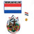 A-ONE 3 PCS Pack- The Netherlands Windmill and Tulip Patch - Holland Flag Embroidered Patch - Netherlands Flag Lapel Pin  Tulip Shape Patch  Metal Pin
