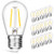 VISTERLITE 15 Pack Dimmable Shatterproof S14 LED Replacement Outdoor String Light Bulbs  2700K 2W Plastic LED E26 Medium Screw Base Edison Bulbs Equiv