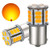 OBOLED 1156 LED Bulbs 24SMD Ba15s P21W 382 7506 LED Bulb for RV Camper Interior Lights Car Tail Turn Signal Light -Amber-