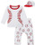 COSLAND Baby Boys Baseball Costume Infant Sports Outfits  White-Red  3-6 Months