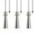 Ceiling Fan Pull Chain Decorative Ornaments Extension 12 Inches Fan Pulls Set For Ceiling Light Lamp Fan Chain Trophy Pull Chain Silver Fan Pulls 3 Pa