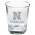 Nebraska Cornhuskers Shot Glass with White Satin Etched Team Logo