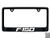 Ford F-150 License Plate Frame (2 Hole / Brass, Black / Wide)