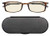 ThinOptics Milano Aluminum Case - Frontpage Brooklyn Rectangular Reading Glasses  Tortoise Frames-Blue Light Filtering  44 mm - 0