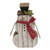 The Bridge Collection Slatted Wood Snowman Shelf Sitter