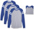 AquaGuard Mens Gameday Mash-Up Long-Sleeve Fine Jersey T-Shirt-3 Pack  VN Heather-VN Royal-W  Small