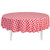 LinenTablecloth 90-Inch Round Polyester Tablecloth Red & White Checker