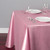 LinenTablecloth Rectangular Shantung Silk Tablecloth, 90 x 132, Pink