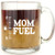 Mom Fuel - Glass Coffee Mug - Makes a Great Gift for Mom!
