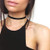 YienDoo Fashion Necklace Trendy Velvet Band Choker Fashion Jewelry for Women and Girls -Silver-