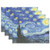 JOKERR Place Mats Sets of 4  Van Gogh Starry Night Art Placemats Table Mats Durable Washable Heat Resistant for Kitchen